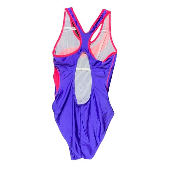 AQUASPHERE Womens Training One Piece Swimsuit Size M Racerback Retro Sportswear - Picture 2 of 8